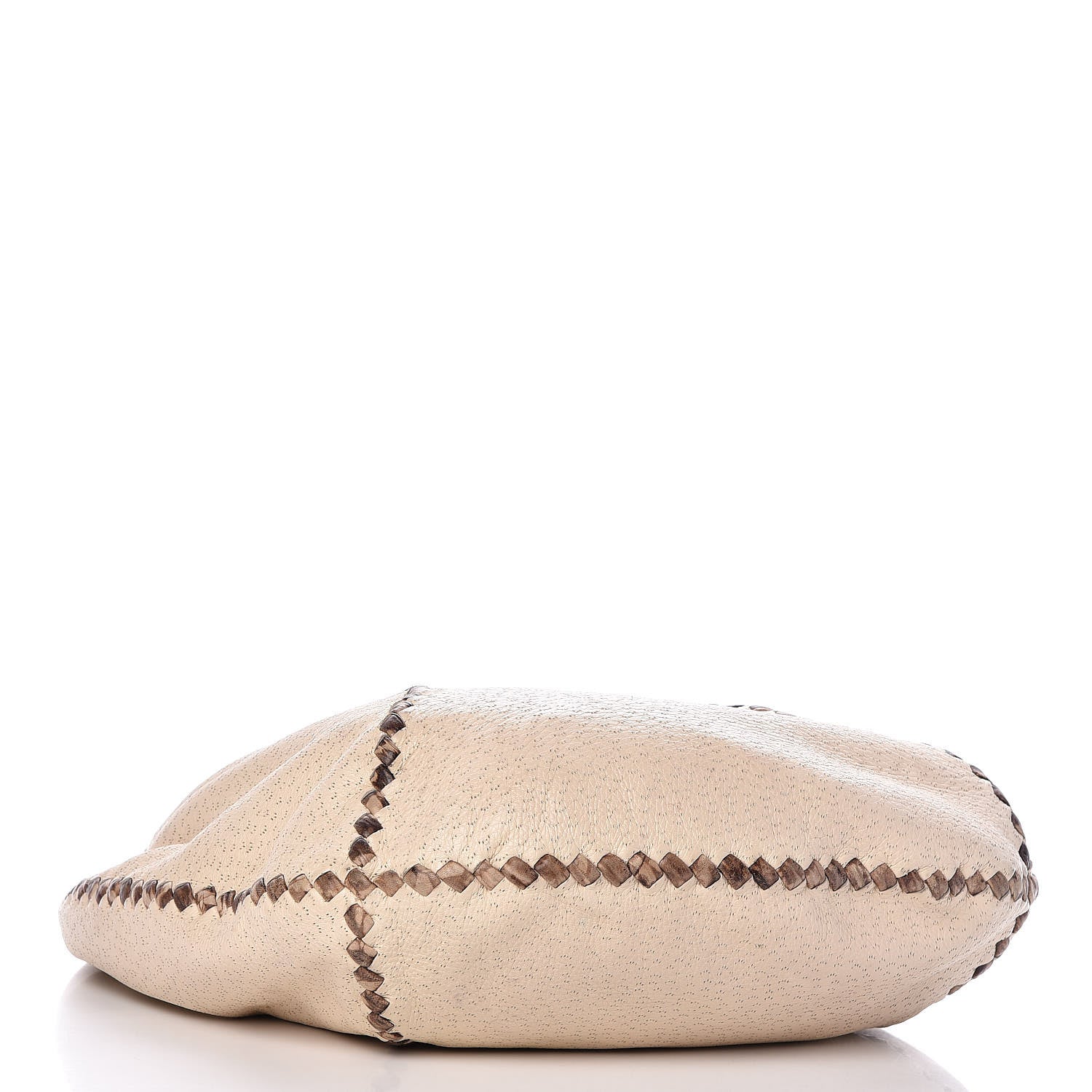 Bottega Veneta Cervo Deerskin Perforated Pekary Hobo Cream 4 of 11