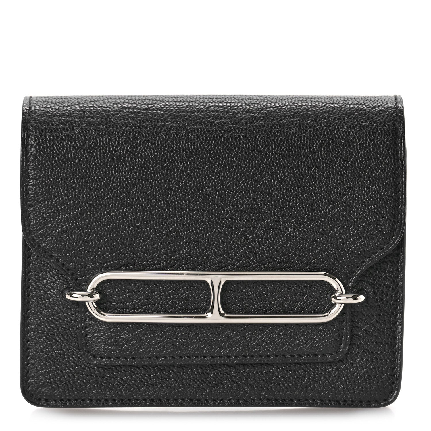 Hermes Chevre Mysore Roulis Slim Wallet Black 2 of 24