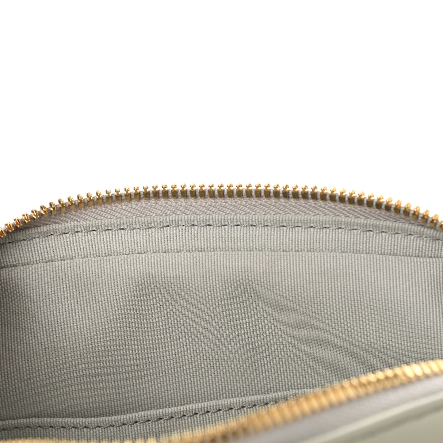 Calfskin Quilted Small Camera Case Grey