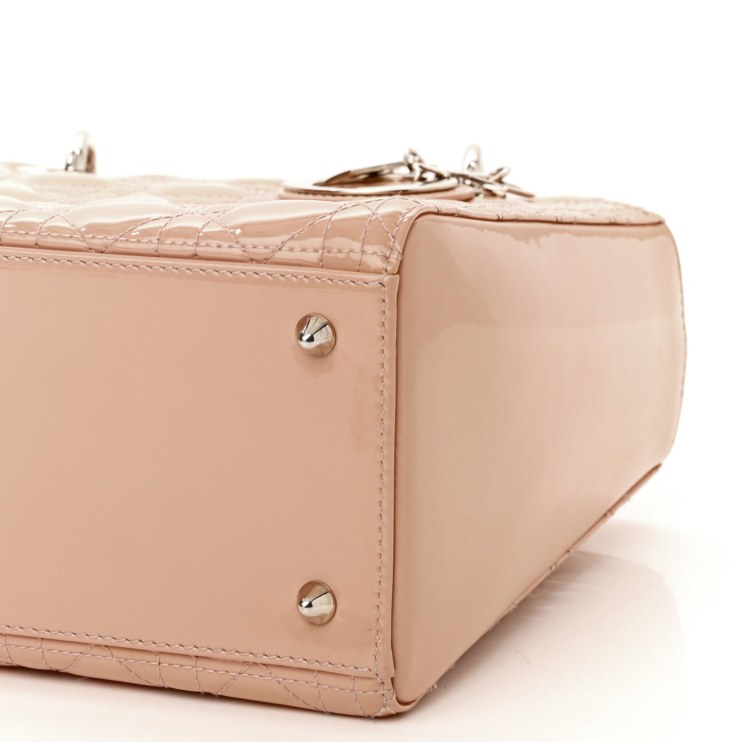 Patent Cannage Medium Lady Dior Light Pink