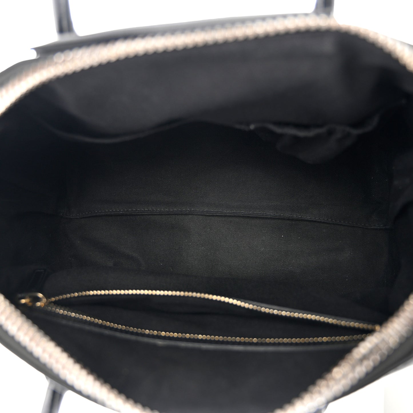 Shiny Lord Calfskin Small Antigona Black