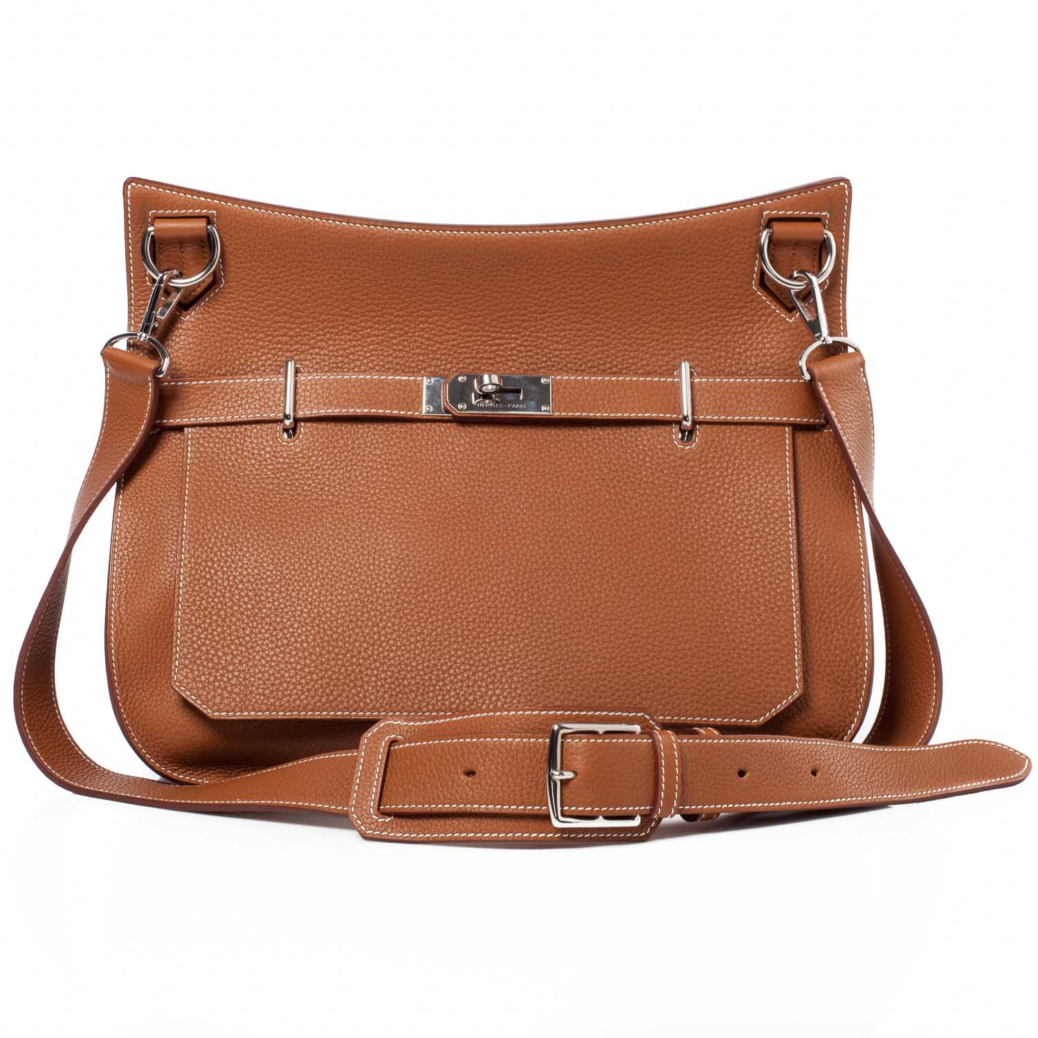 Hermes Taurillon Clemence Jypsiere 37 Gold 1 of 10