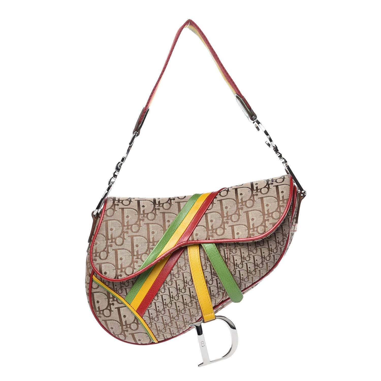 Christian Dior Monogram Rasta Saddle Bag Beige 1 of 8