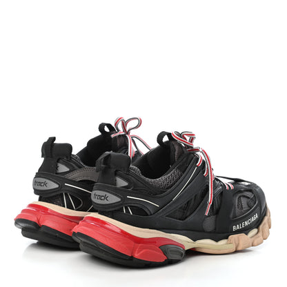 Balenciaga Mesh Nylon Womens Track Sneakers 37 Black Gris 3 of 4