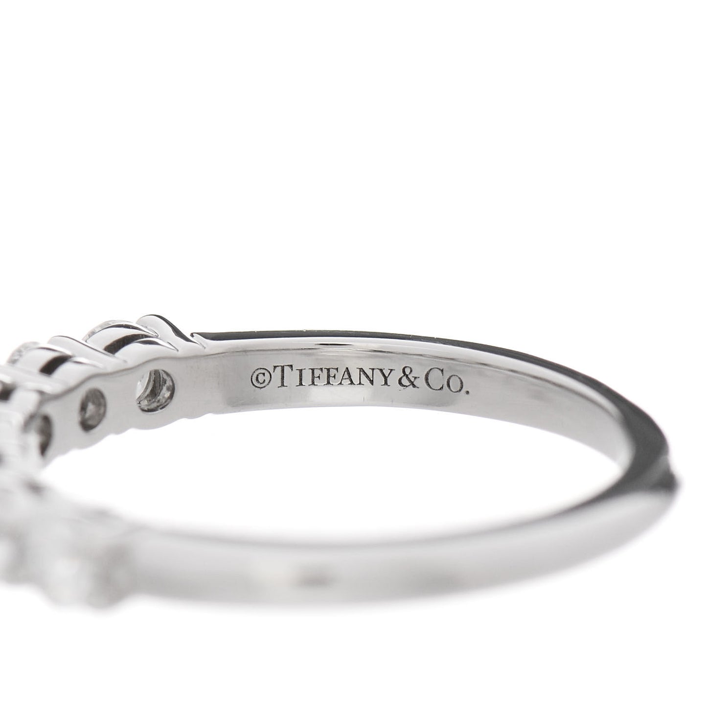 Platinum Diamond 3mm Half Circle Embrace Band Ring 50 5.25