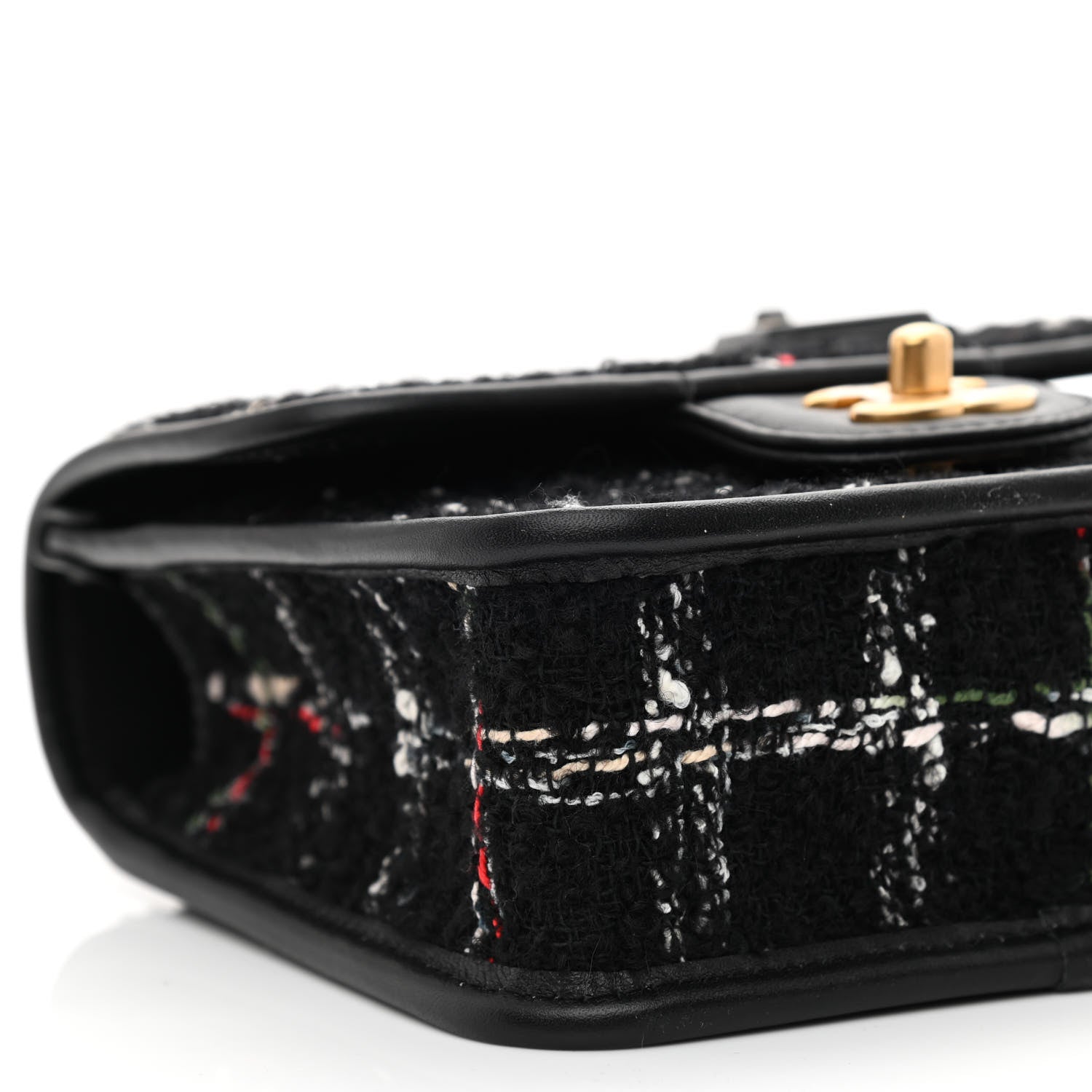 Chanel Tweed School Memory Mini Top Handle Flap Black White 8 of 9