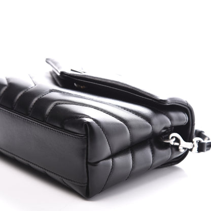 Saint Laurent Calfskin Y Quilted Monogram Toy Loulou Crossbody Bag Black 9 of 11