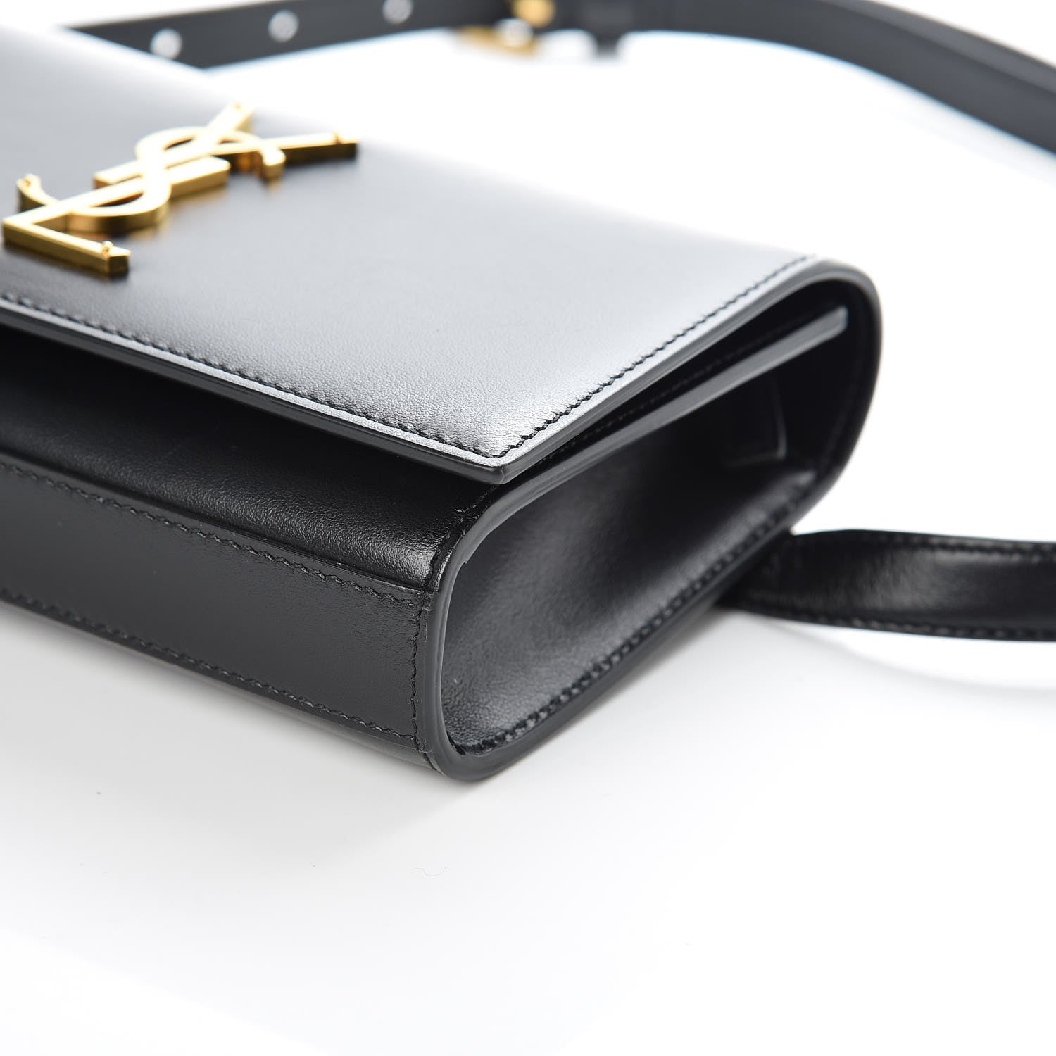 Saint Laurent Smooth Calfskin Monogram Kate Belt Bag Black 9 of 12