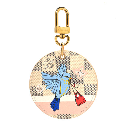 Louis Vuitton Damier Azur 2018 Christmas Animation Bag Charm Key Ring 1 of 4