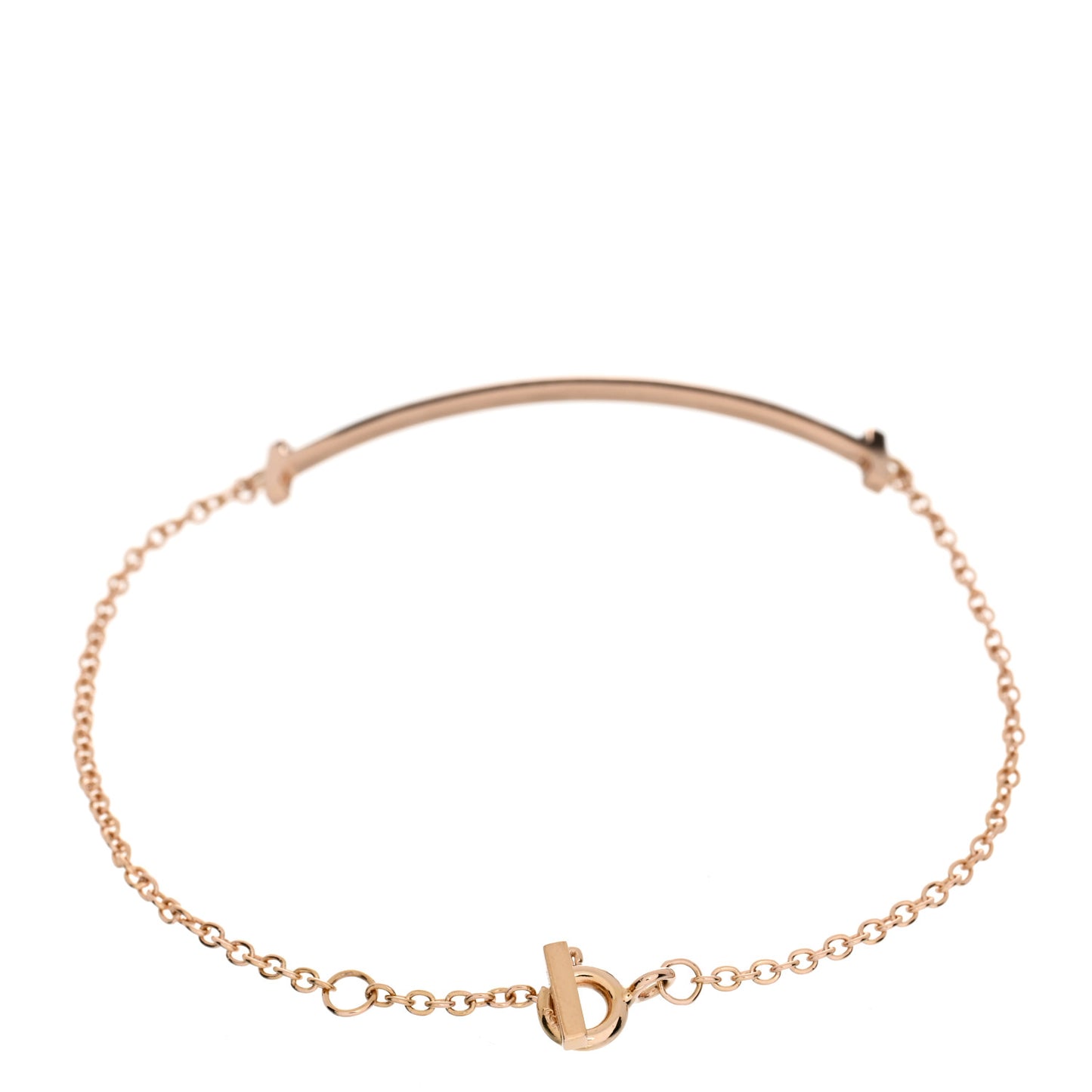 18K Rose Gold T Smile Bracelet