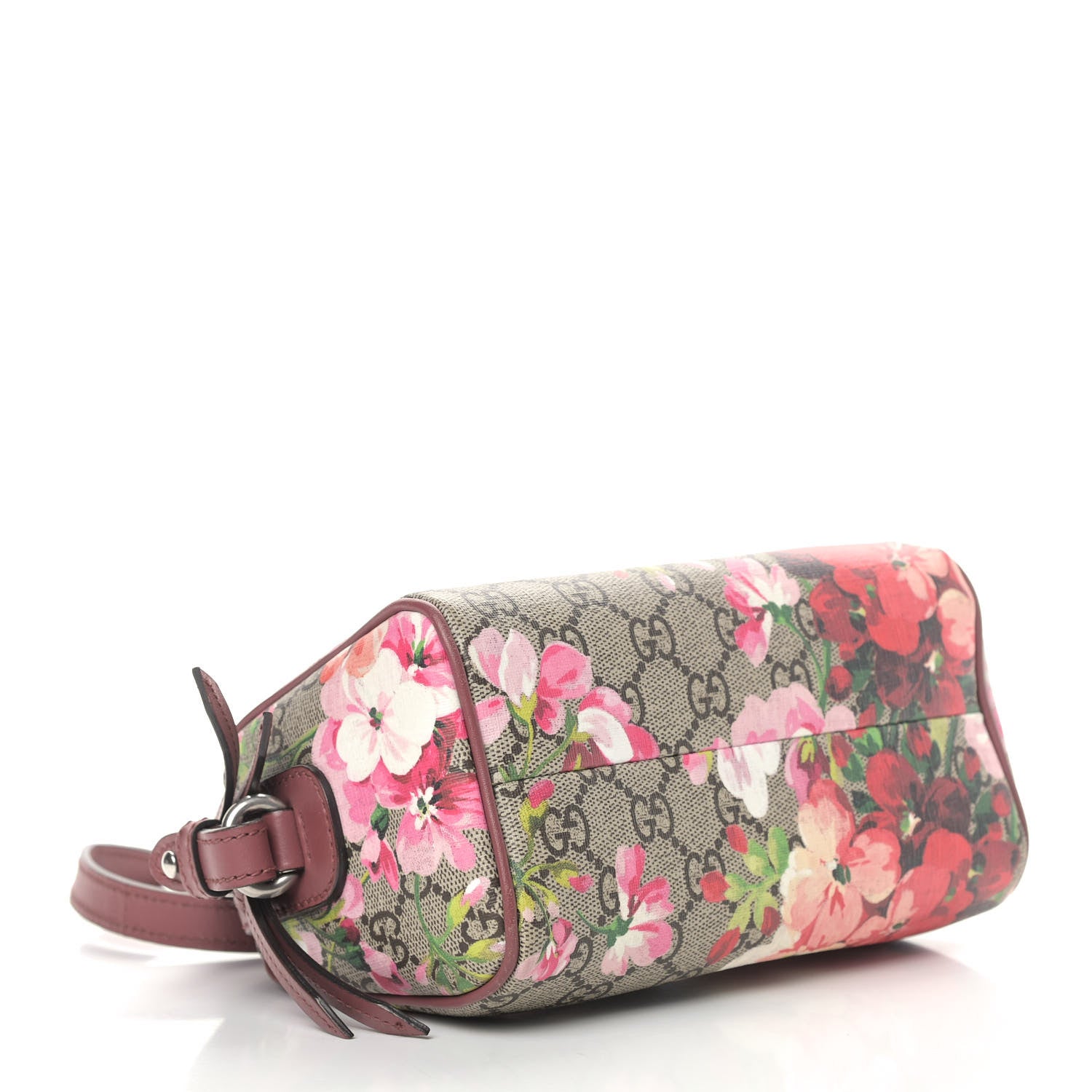 Gucci GG Supreme Monogram Blooms Mini Boston Beige Multicolor Dry Rose 4 of 12