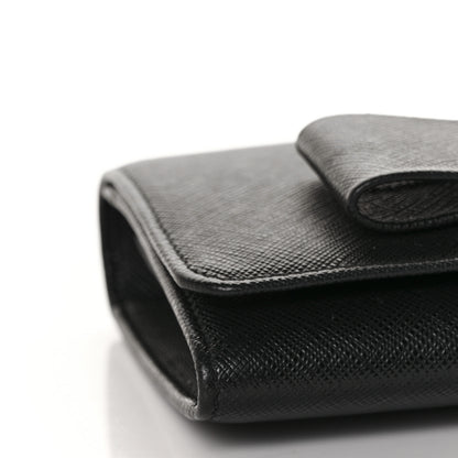 Prada Saffiano Bow Flap Wallet Nero Black 21 of 24