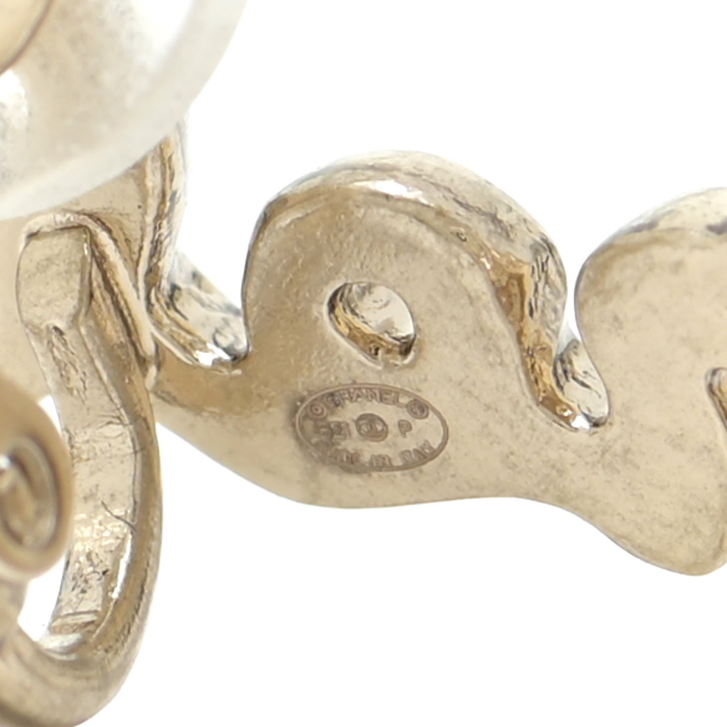 Chanel Metal CC Turnlock Climber Clip On Earrings Gold 4 of 5