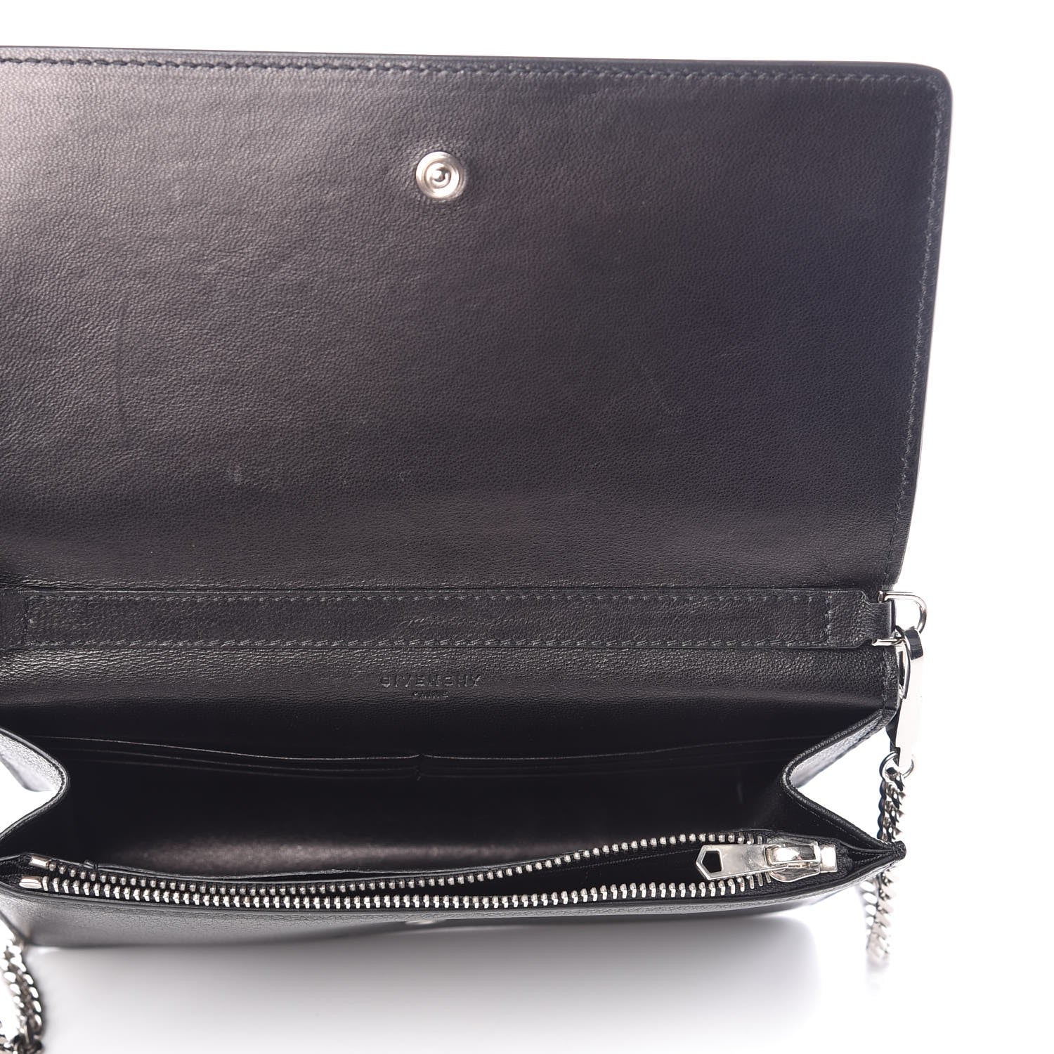 Givenchy Sugar Goatskin Pandora Chain Wallet Black 5 of 12