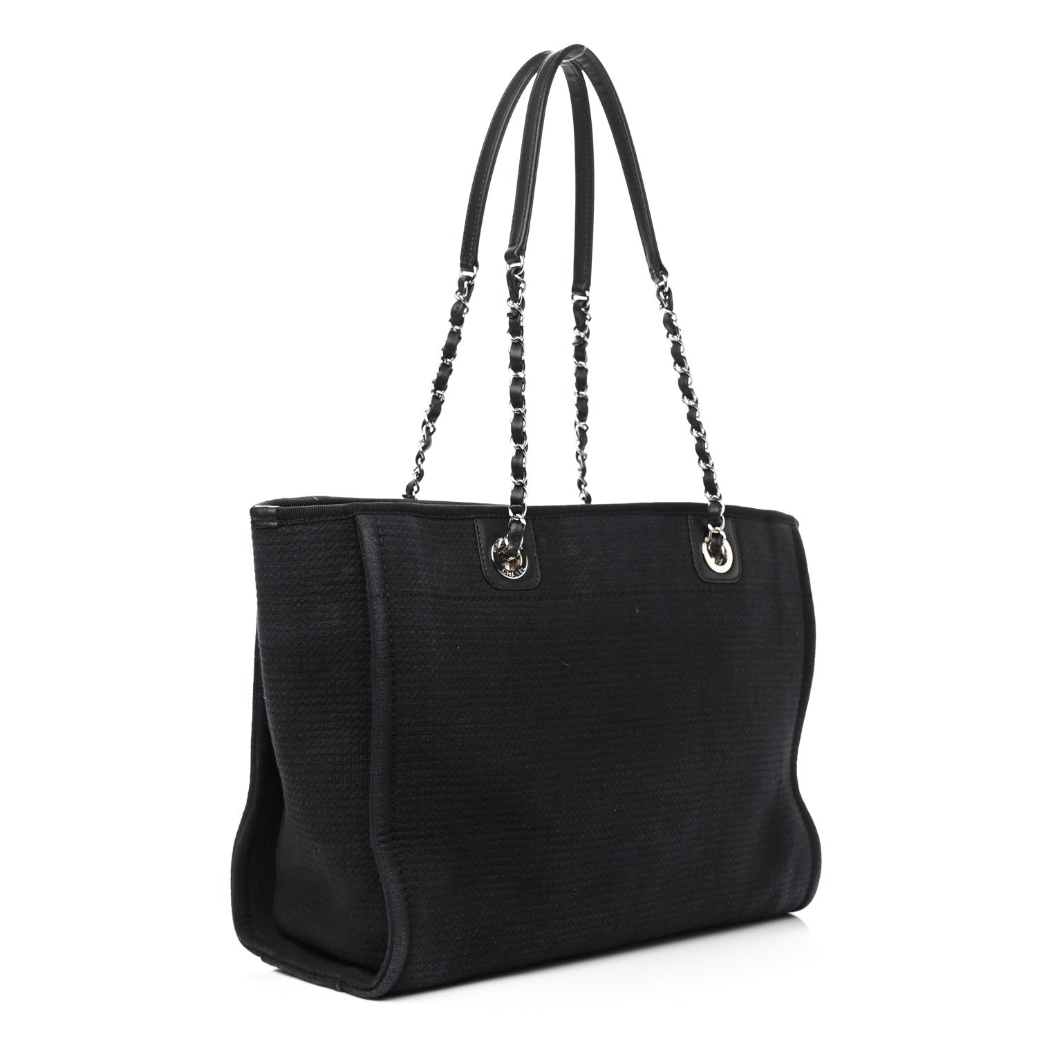 Chanel Mixed Fibers Small Deauville Tote Black 3 of 13