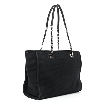 Chanel Mixed Fibers Small Deauville Tote Black 3 of 13