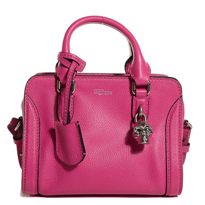 Alexander McQueen Pebbled Calfskin Mini Padlock Tote Bouganville 1 of 9