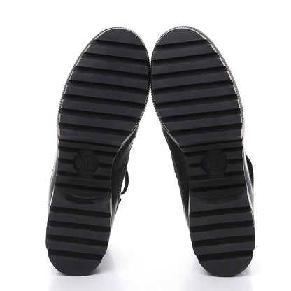Louis Vuitton Suede Calfskin Laureate Platform Desert Boots 36.5 Black 4 of 7
