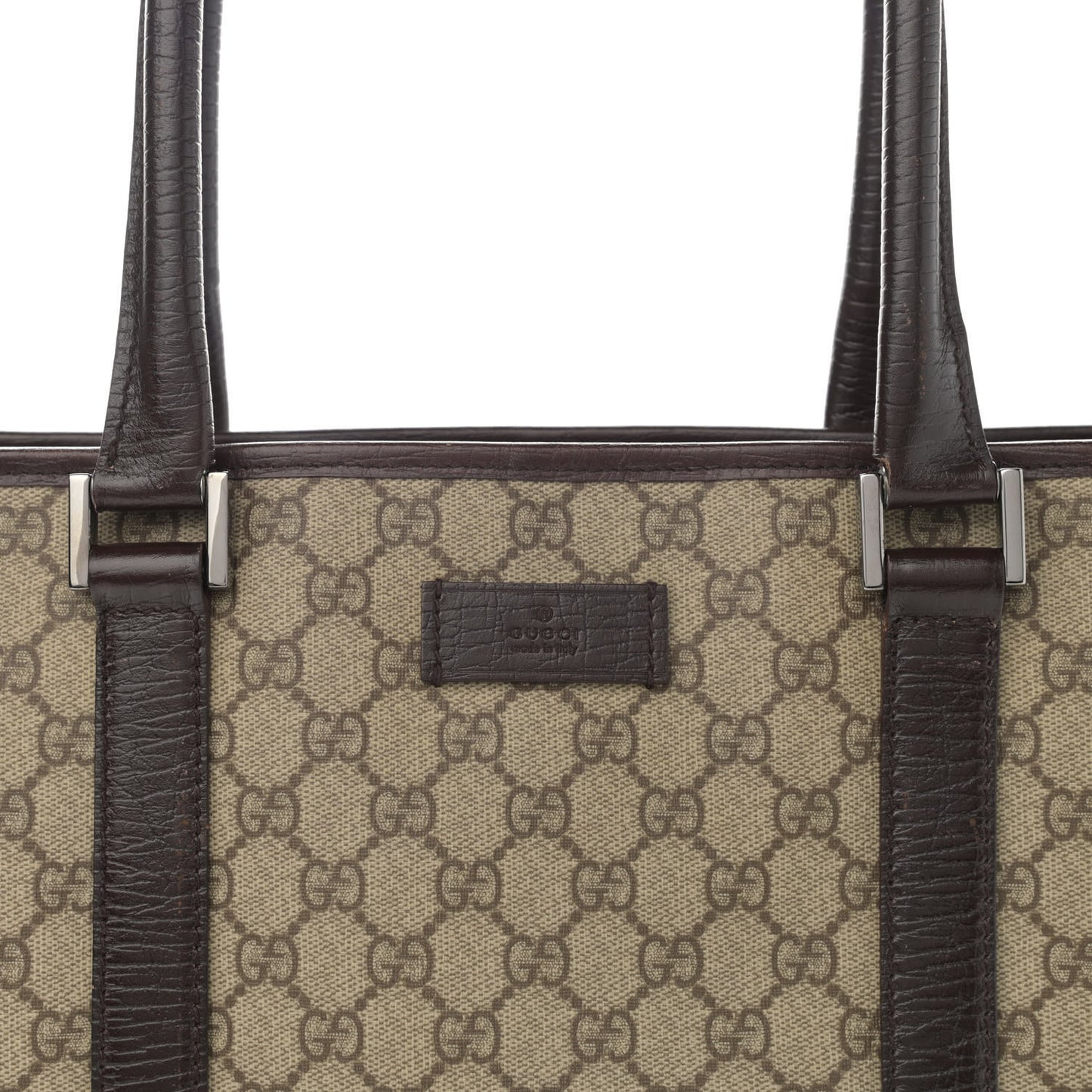 GG Plus Monogram Tote Dark Brown