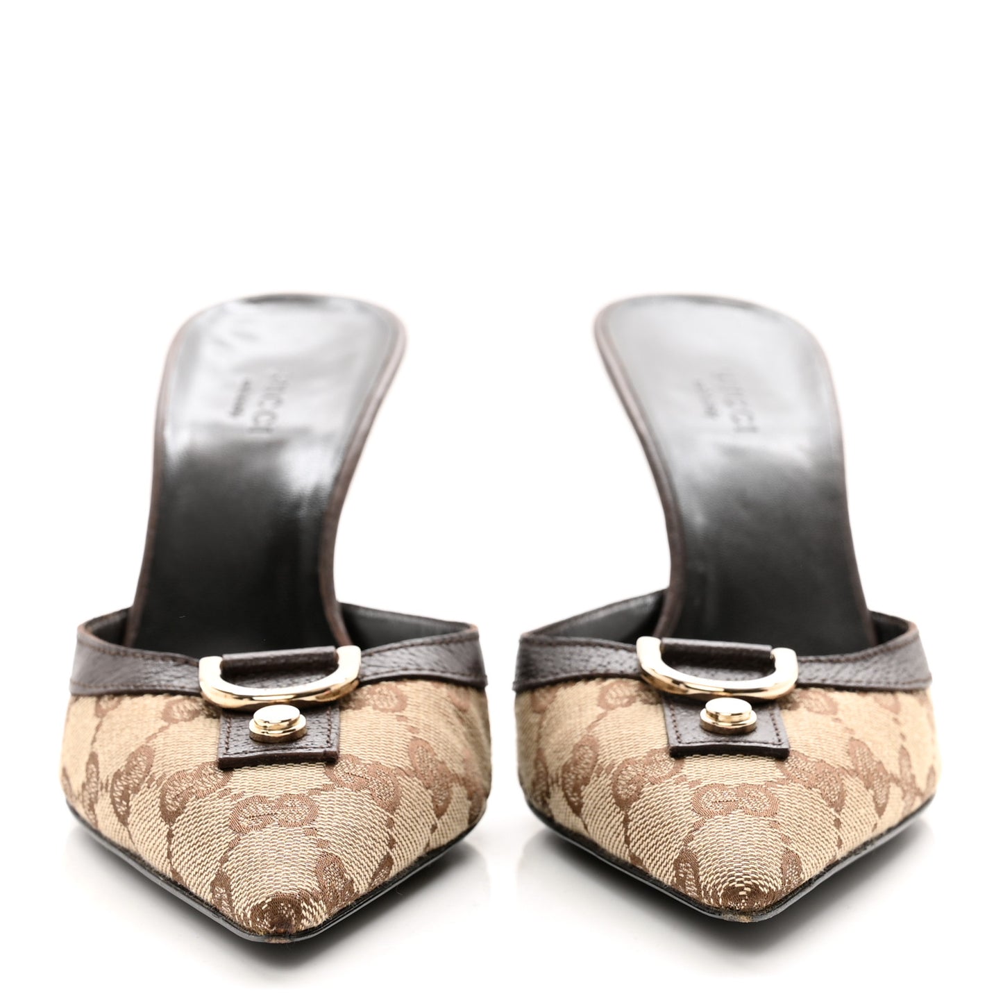 Monogram D Ring Mules 7 Brown