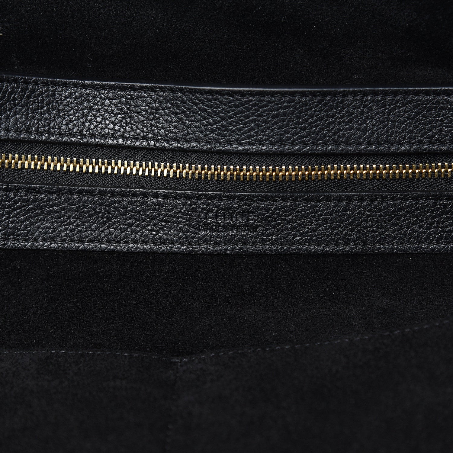 Celine Soft Grained Calfskin Medium Belt Cabas Phantom Black 6 of 14