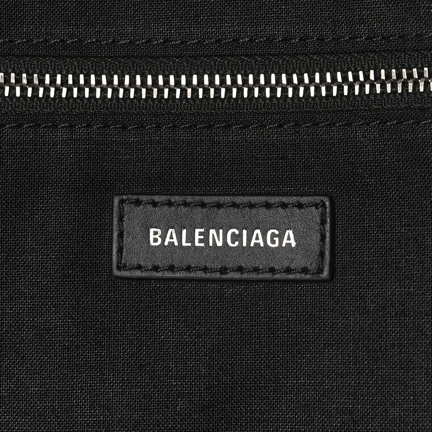 Calfskin Canvas Navy Backpack Black