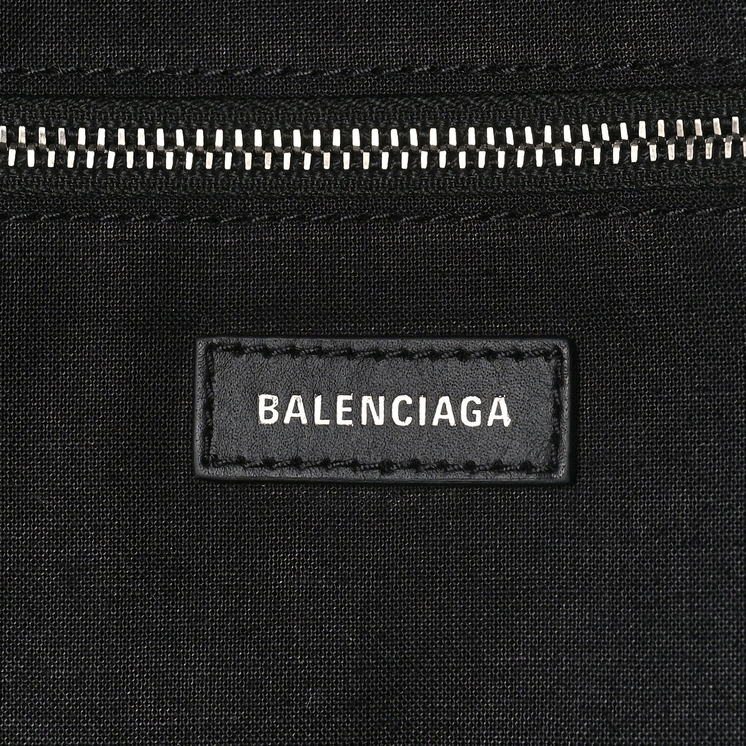 Balenciaga Calfskin Canvas Navy Backpack Black 5 of 7