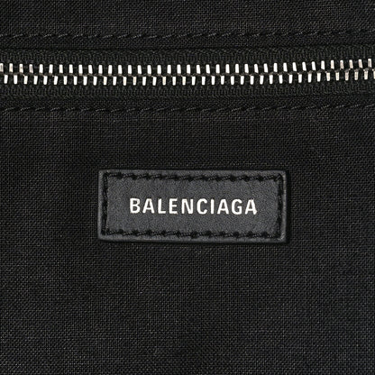 Balenciaga Calfskin Canvas Navy Backpack Black 5 of 7