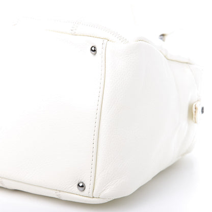 Chanel Caviar Square Stitched Bowler White 8 of 11