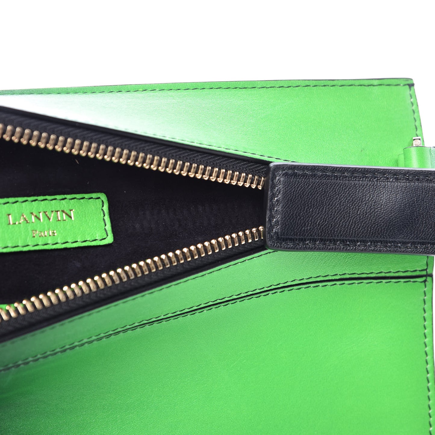 Calfskin Krista Kim Reglisse Clutch Green Black