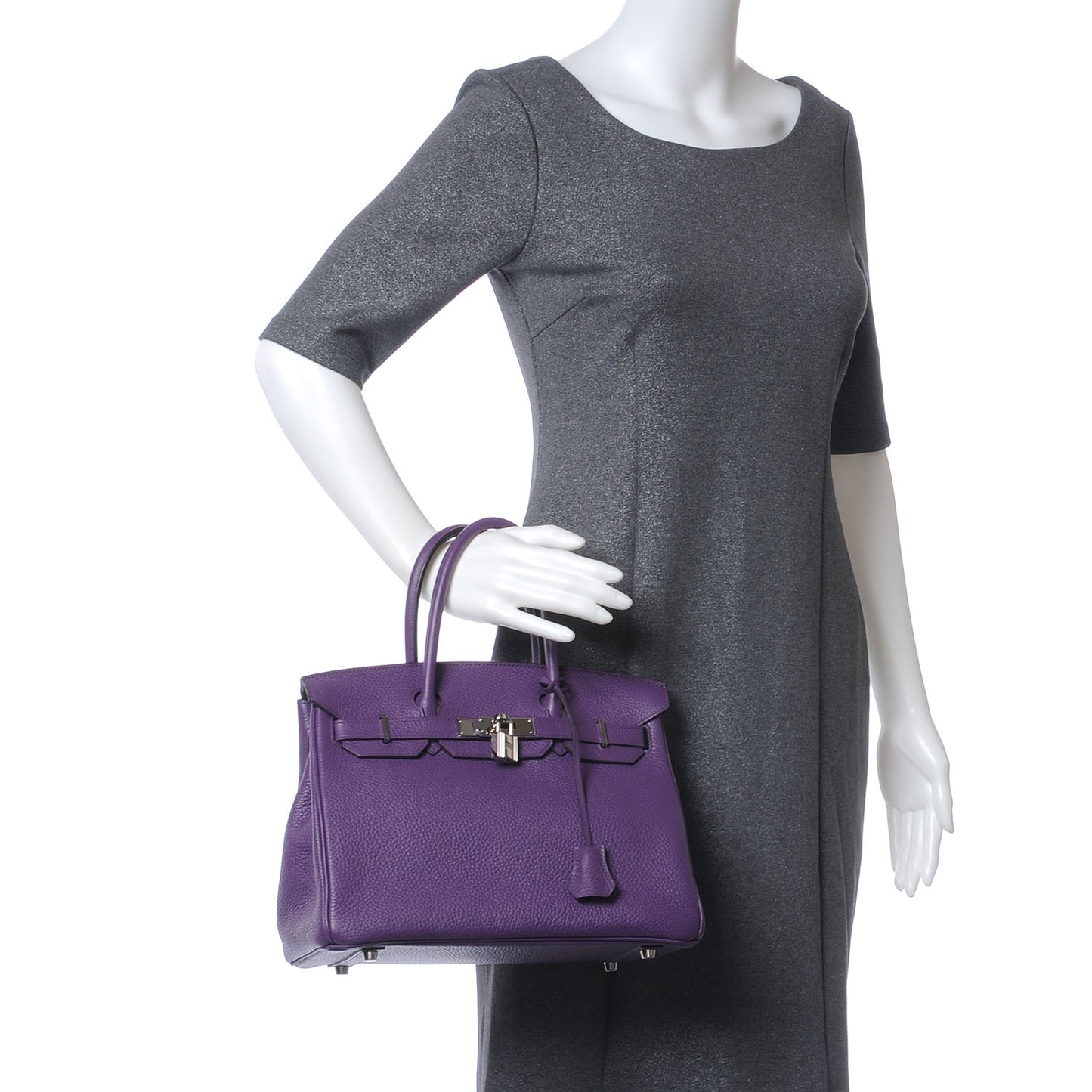 Taurillon Clemence Birkin 30 Ultraviolet