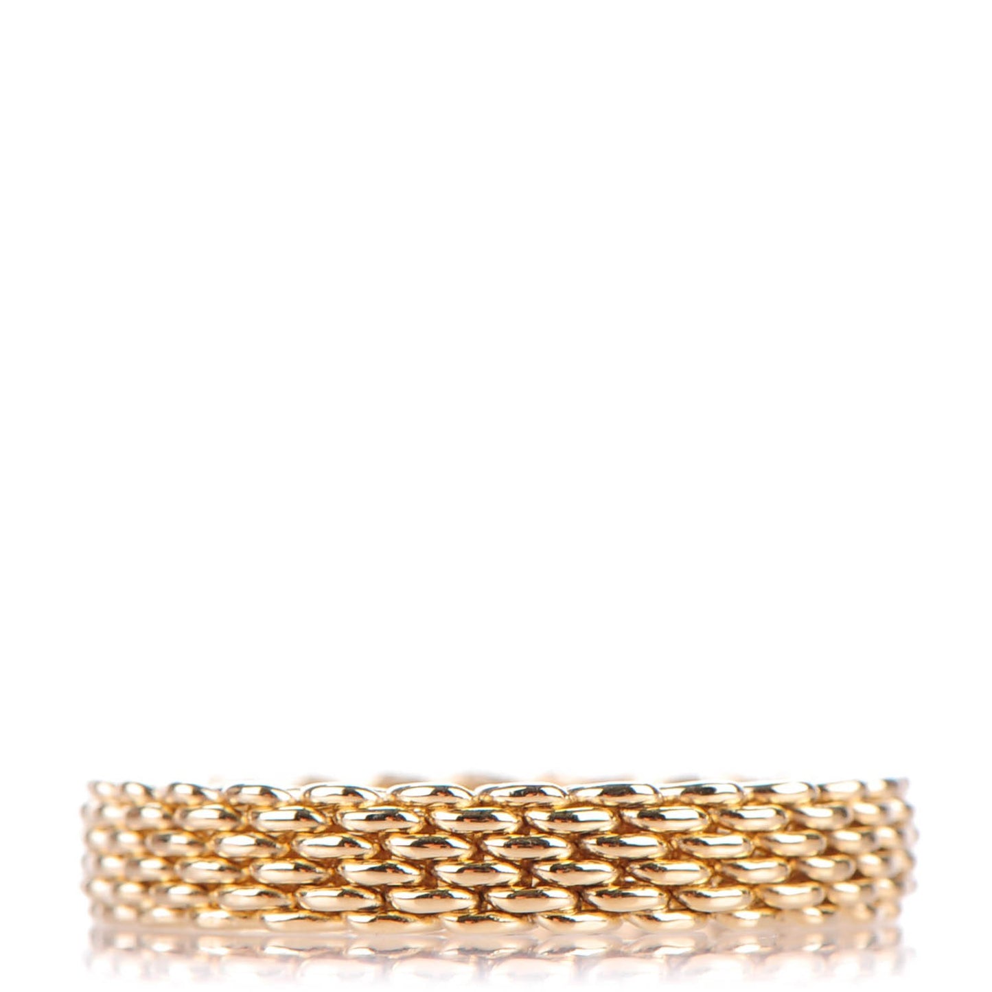 18K Yellow Gold Narrow Somerset Mesh Ring 6