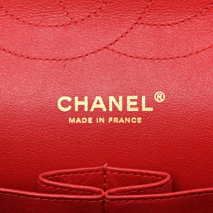Chanel Lambskin Quilted Jumbo Double Flap Red 6 of 10