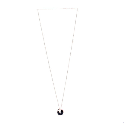 Cartier 18K Pink Gold Diamond Black Onyx SM Amulette de Cartier Pendant Necklace 3 of 6