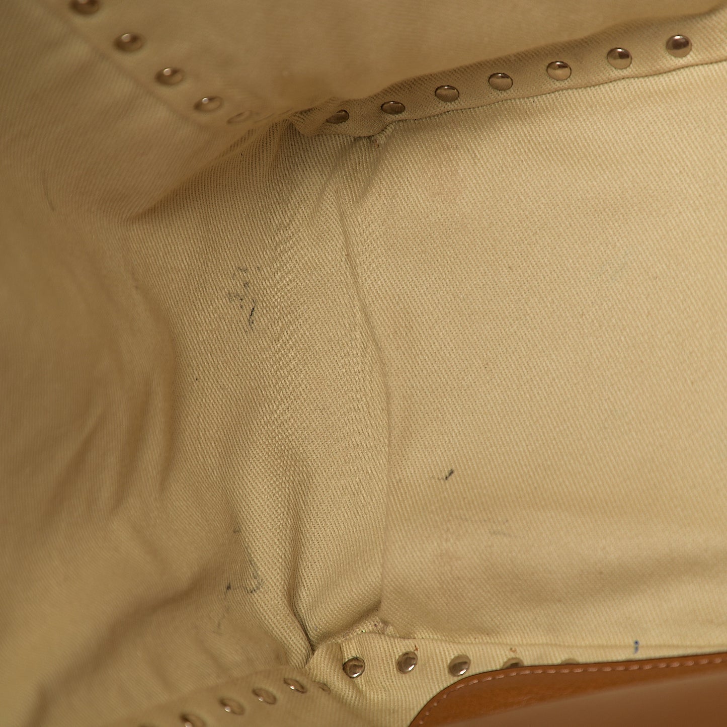 Textured Calfskin Medium Rockstud Tote Camel