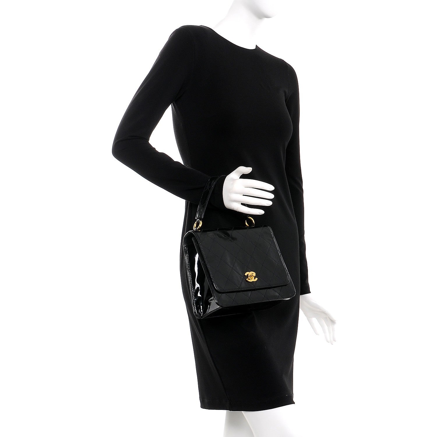 Chanel Patent Medium Kelly Flap Black 2 of 12