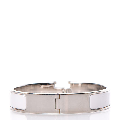 Hermes Enamel Narrow Clic Clac H Bracelet PM White 3 of 4