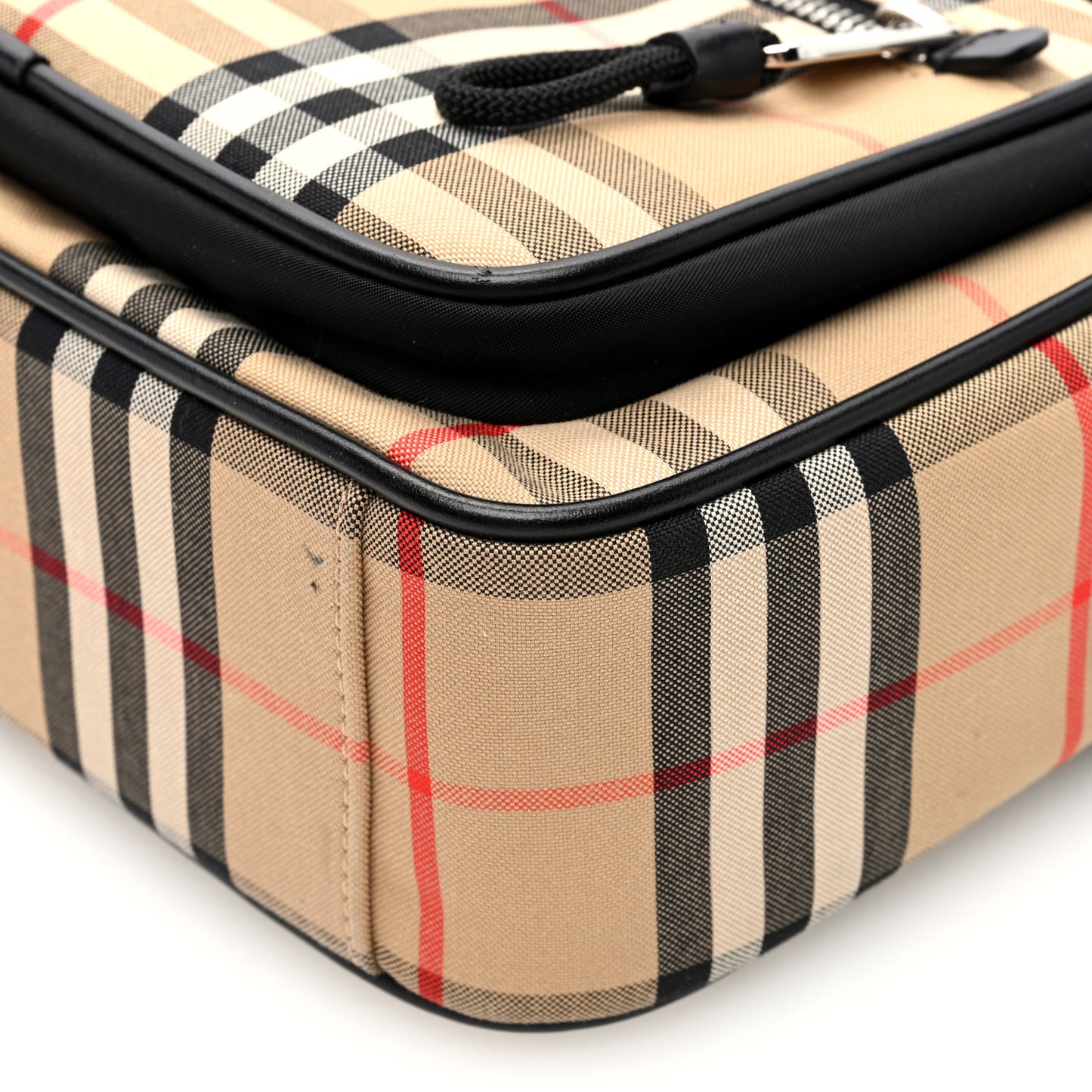 Vintage Check Calfskin Small Camera Bag Archive Beige