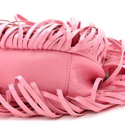 Balenciaga Agneau Arena Le Cagole Fringe Shoulder Bag XS Sweet Pink 11 of 11