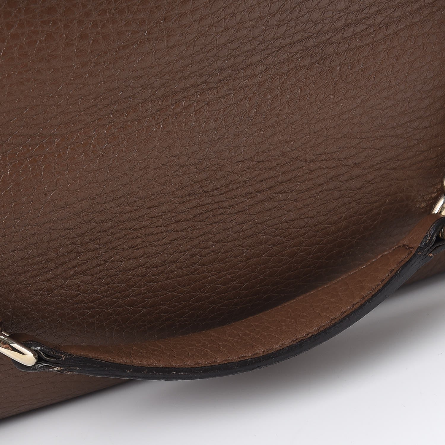 Gucci Pebbled Calfskin Medium Soho Chain Shoulder Bag Maple Brown 10 of 12