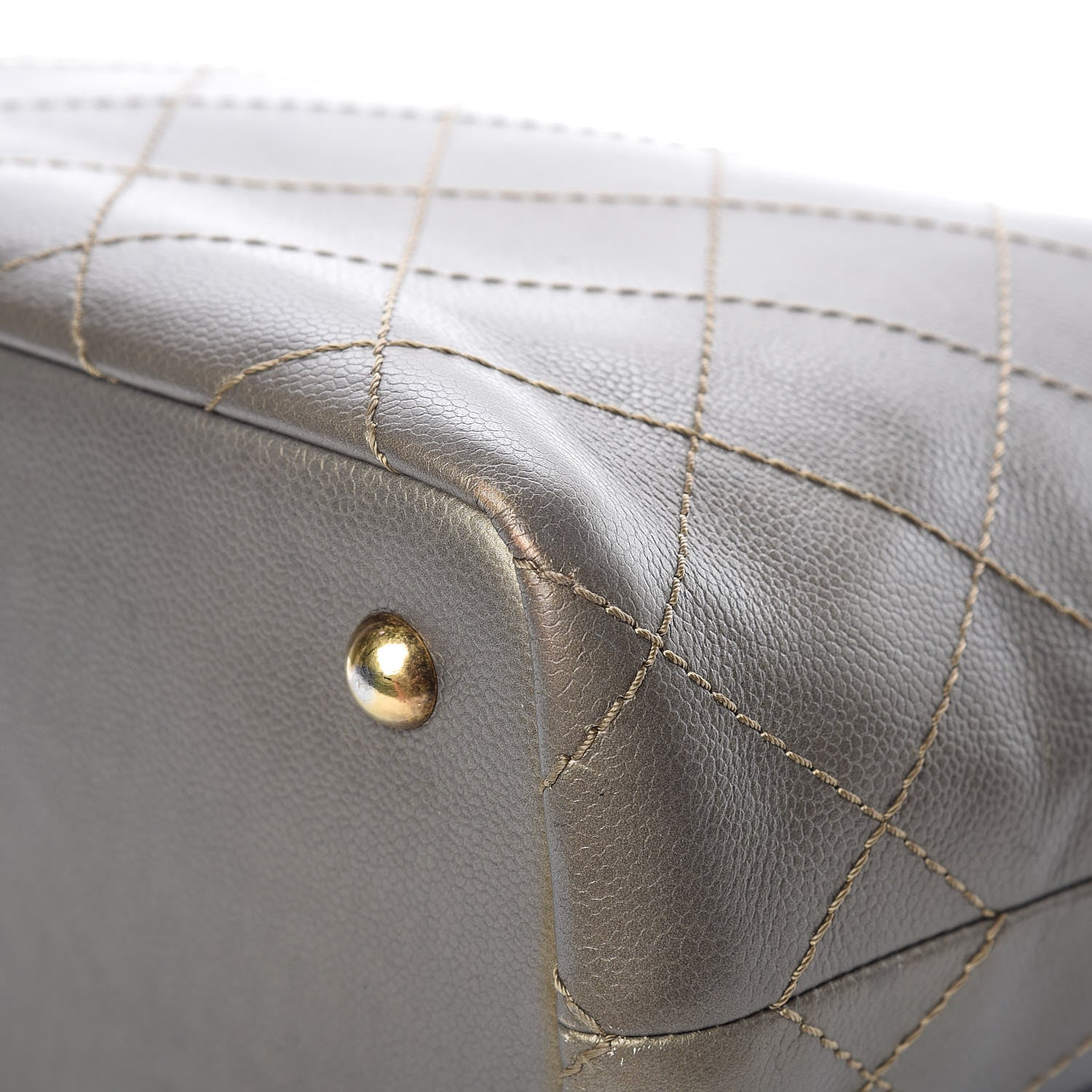 Chanel Grained Calfskin Large Shopping Fever Tote Gold 14 of 16