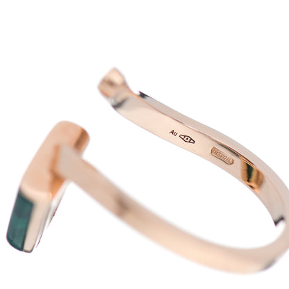 Bulgari 18K Rose Gold Malachite Diamond Gelati Ring 53 6.25 6 of 7
