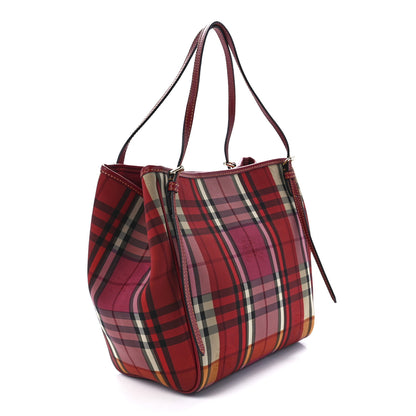 Burberry Horseferry Check Canterbury Tote Red Multicolor 3 of 12