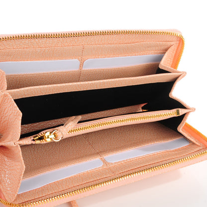 Balenciaga Chevre Metallic Edge Zip Around Wallet Rose Corail 5 of 8