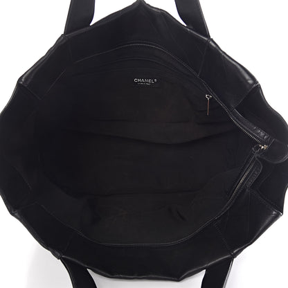 Chanel Calfskin Chevron CC All Day Long Tote Black 5 of 13