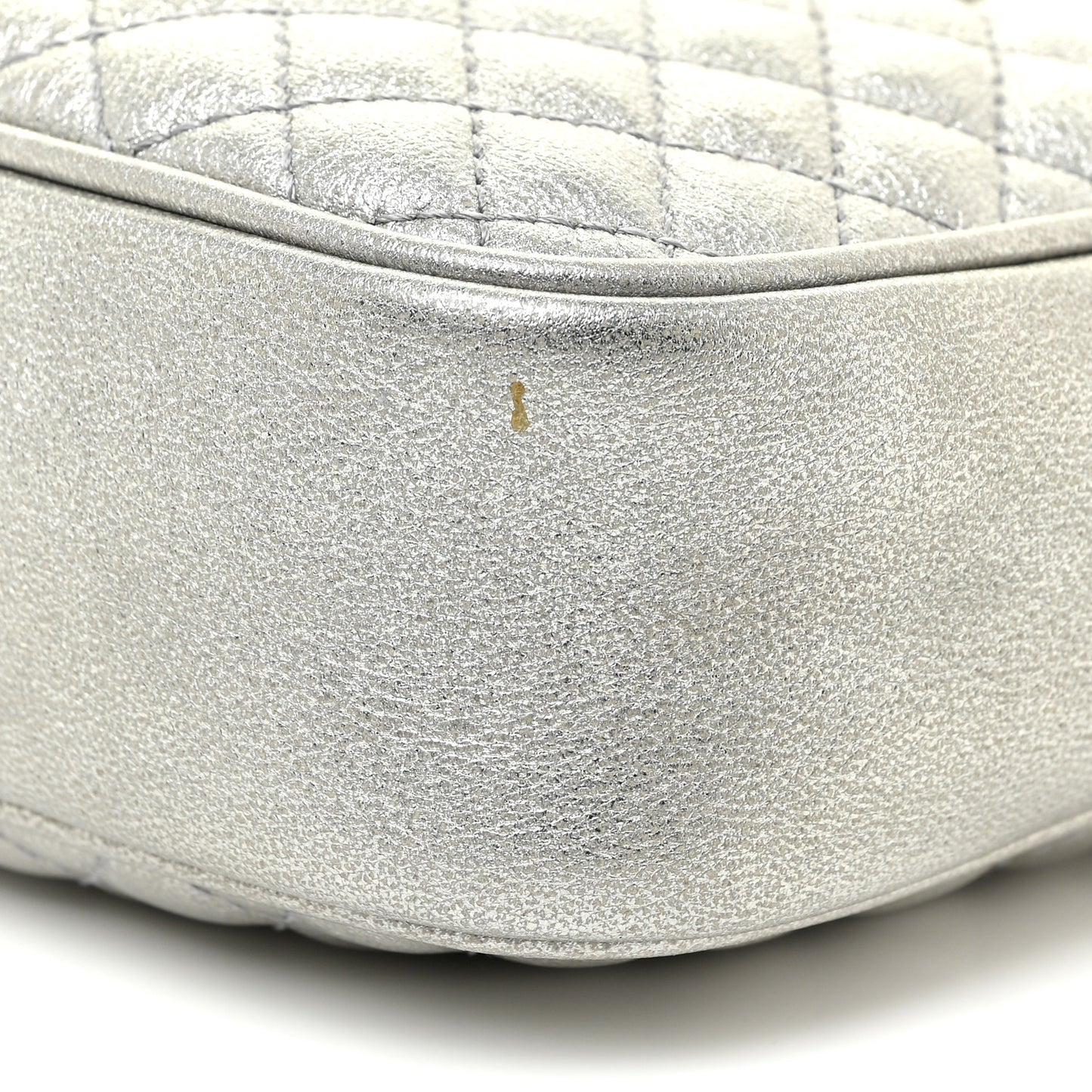 Laminated Nappa Web Trapuntata Small GG Shoulder Bag Argento