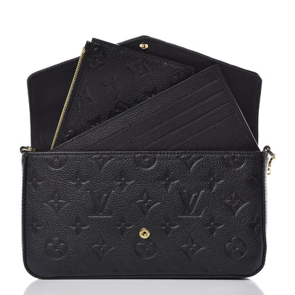 Louis Vuitton Empreinte Pochette Felicie Chain Wallet Black 7 of 10