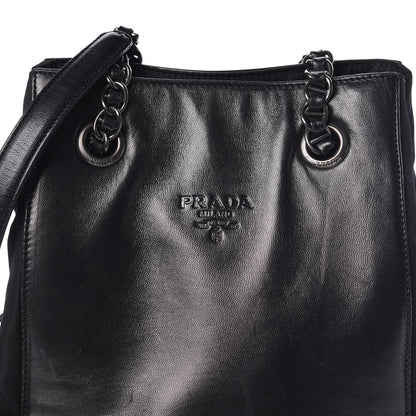 Prada Nappa Tessuto Nylon Chain Bag Black 10 of 10