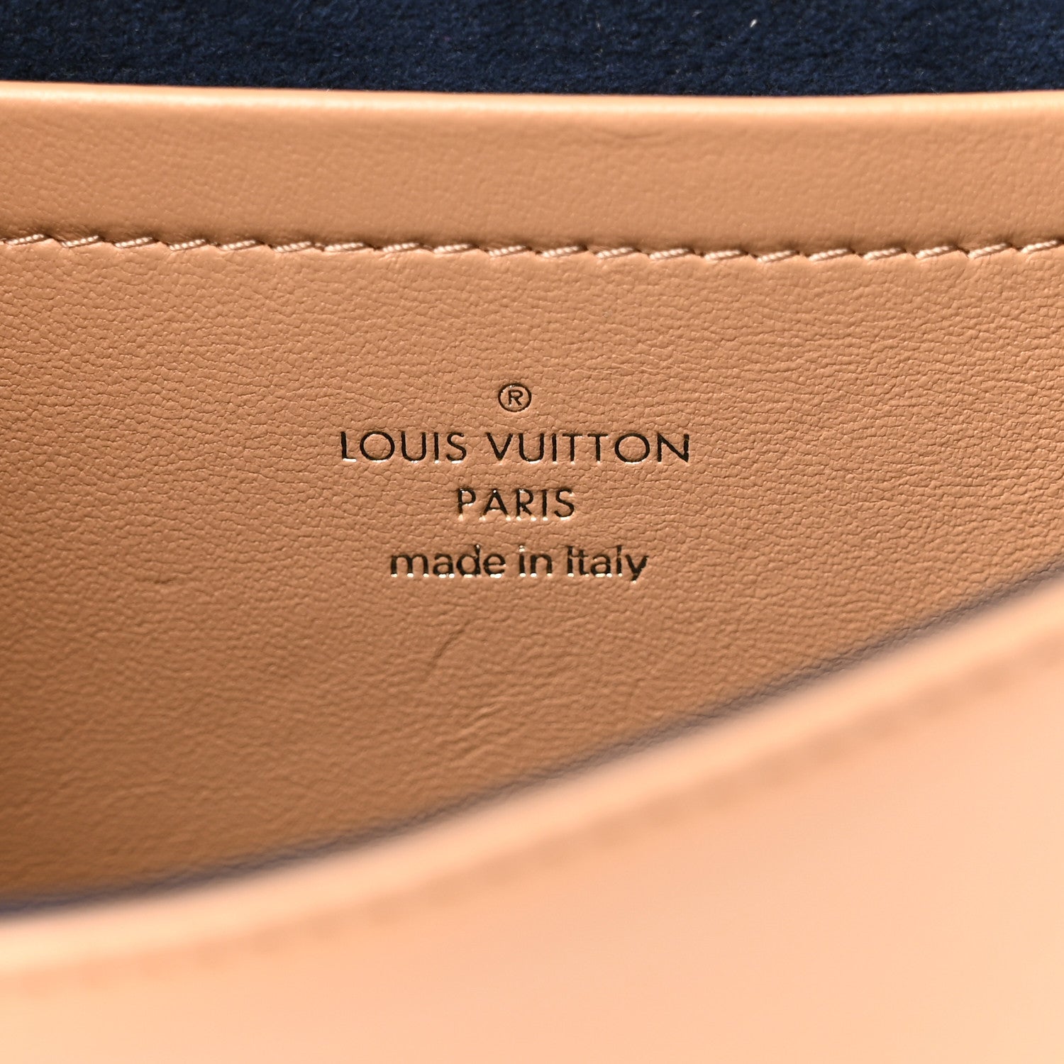 Louis Vuitton Lambskin Embossed Monogram Pochette Coussin Camel 6 of 12