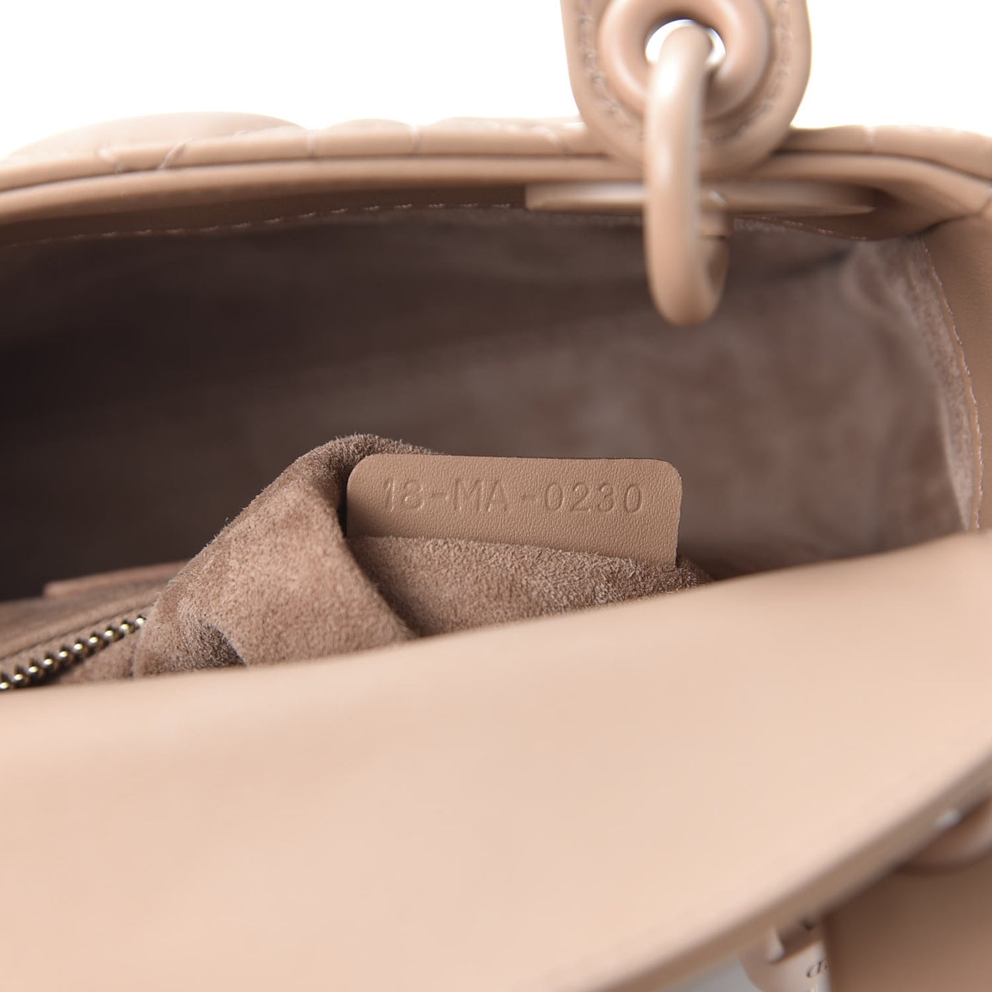 Ultra Matte Calfskin Cannage Mini Lady Dior Light Beige